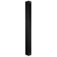 Traditional 4 column radiator in sleek black finish, measuring 1800 x 200mm, featuring a vertical design and smooth texture