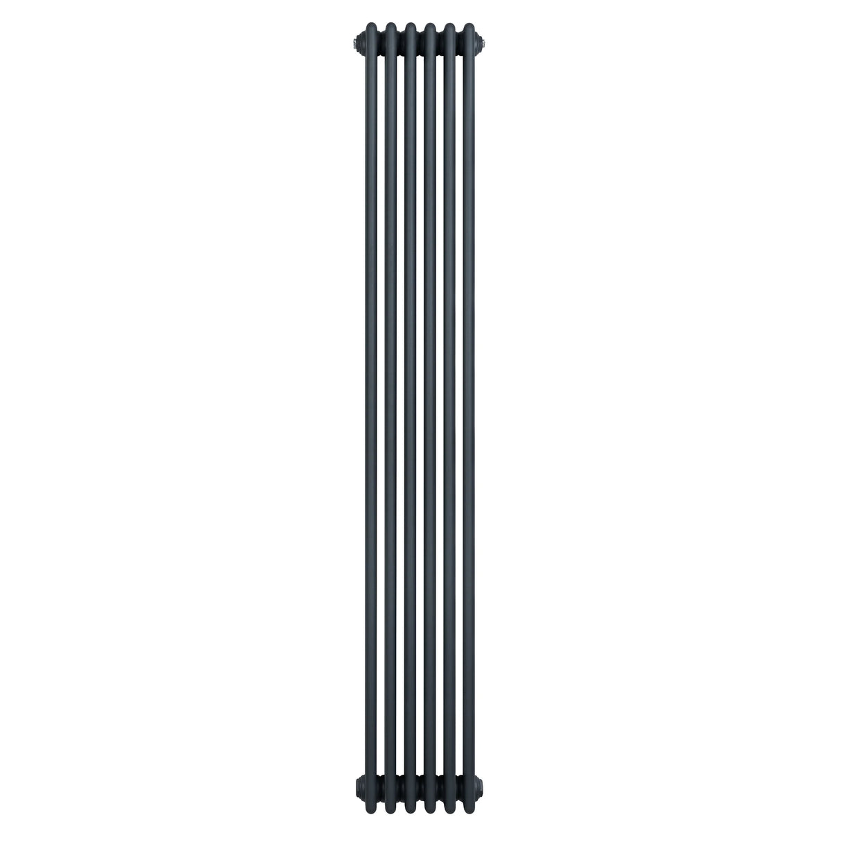 Traditional 4 column radiator in anthracite grey, featuring a sleek vertical design with a smooth, matte finish, ideal for modern interiors
