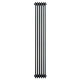 Traditional 4 column radiator in anthracite grey, featuring a sleek vertical design with a smooth, matte finish, ideal for modern interiors