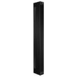 Traditional black 4 column radiator, 1800 x 290mm, featuring a sleek, vertical design with a smooth matte finish and sturdy construction