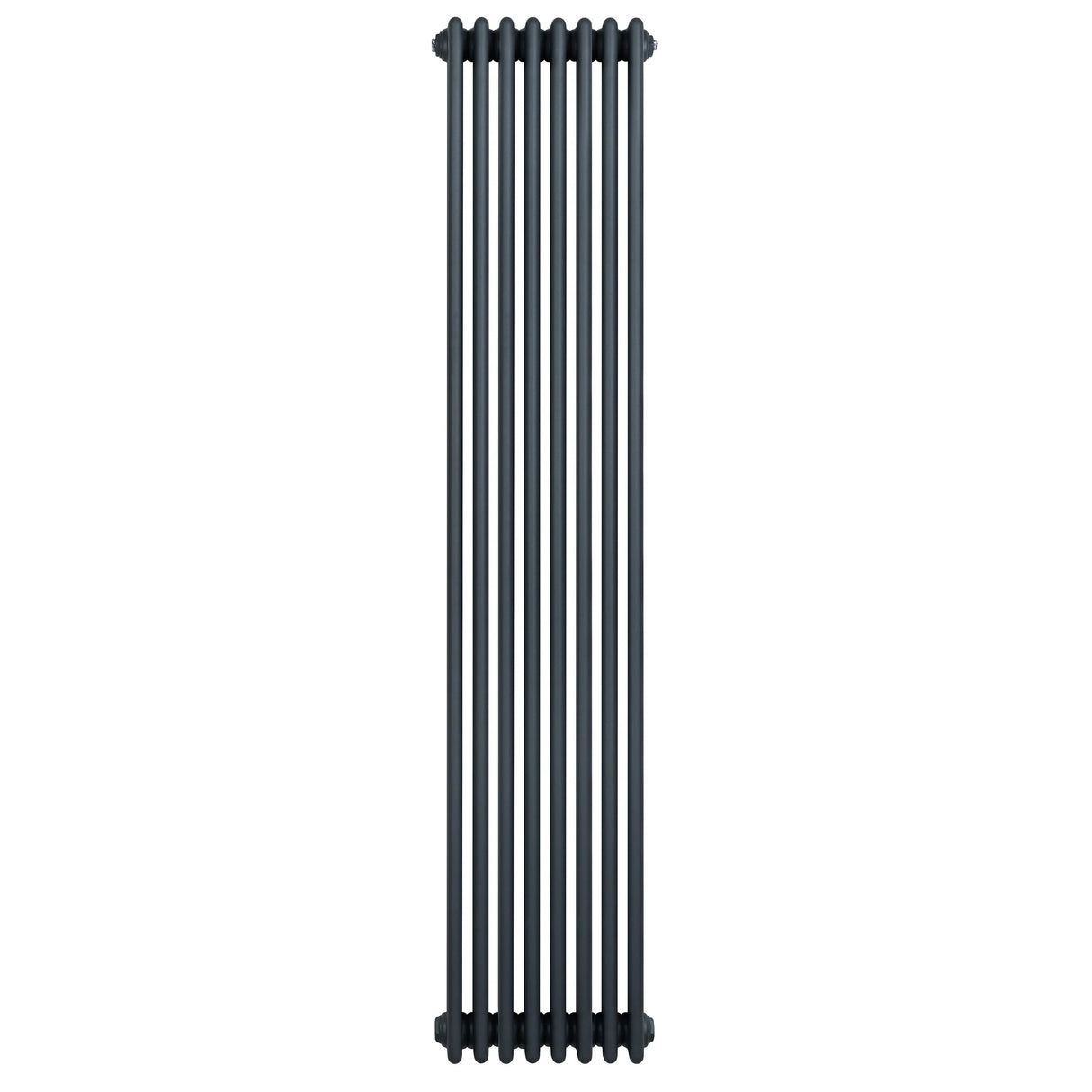 Traditional 4 column radiator in anthracite grey, 1800 x 380mm, featuring a sleek vertical design and smooth, modern finish