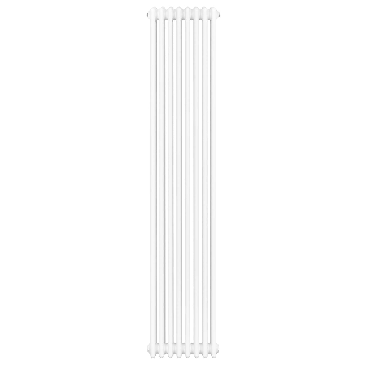Traditional 4 column radiator in sleek white finish, measuring 1800 x 380mm, featuring smooth, rounded edges and vertical design