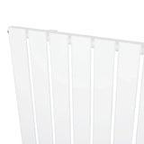 Flat single column radiator in white, 600 x 700mm, featuring sleek vertical panels and a smooth, modern finish for efficient heating