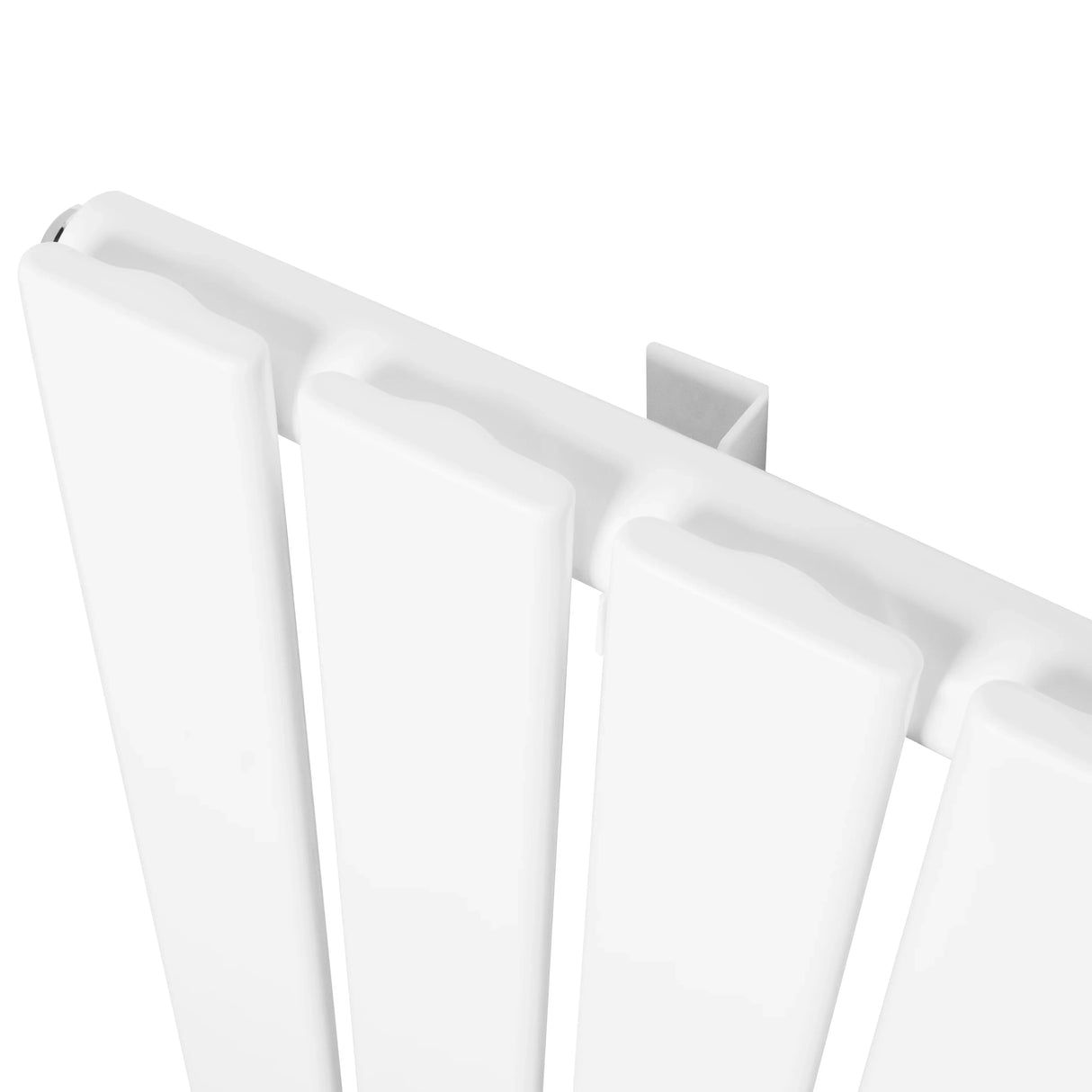 Flat single column radiator in sleek white finish, 600 x 700mm, featuring smooth vertical panels and a modern design for efficient heating