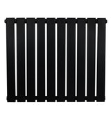 Flat single column radiator in sleek black finish, measuring 600 x 700mm, featuring a modern, minimalist design with smooth, flat panels