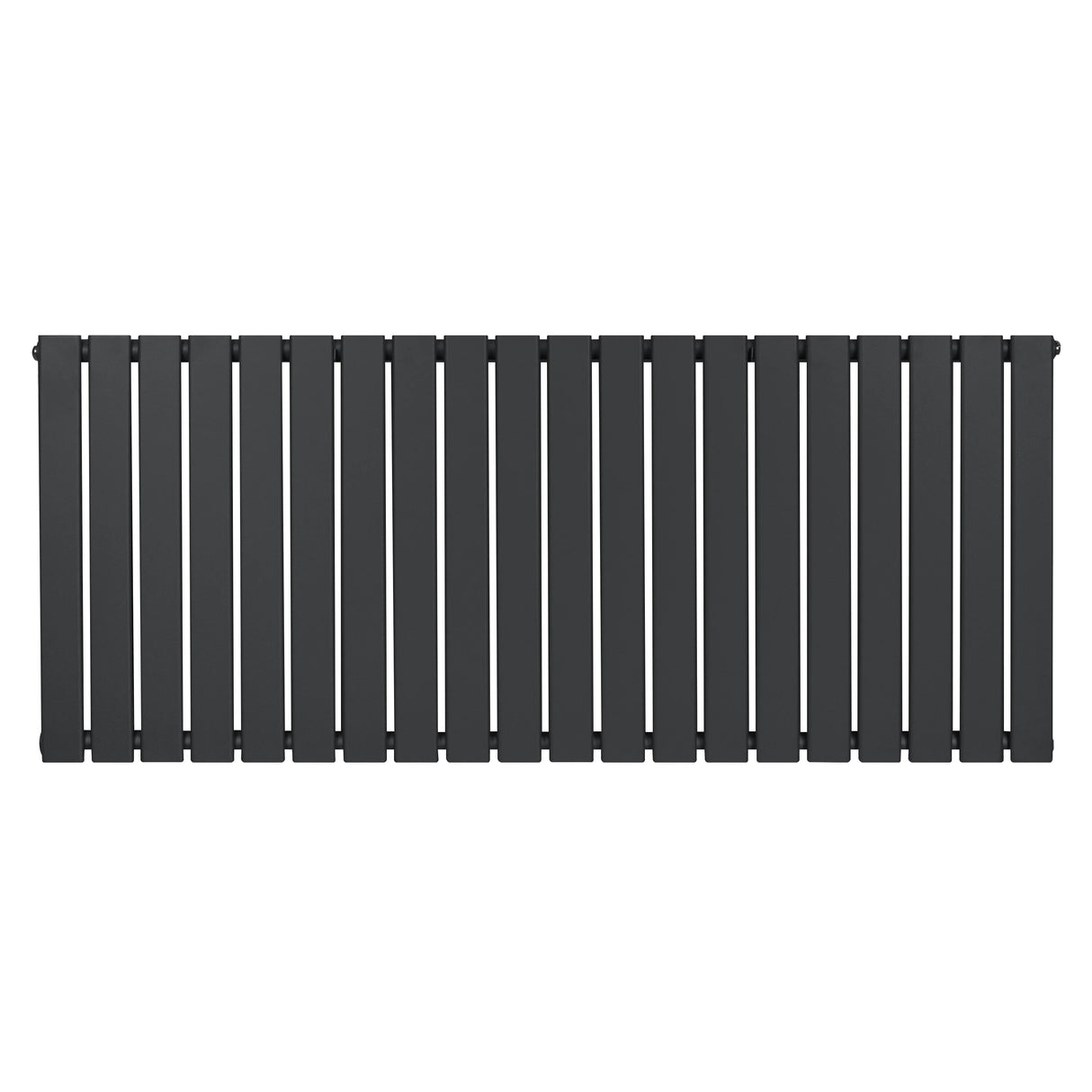 Flat single column radiator in anthracite grey, 600 x 1400mm, featuring a sleek, modern design with vertical slats and a smooth finish