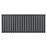 Flat single column radiator in anthracite grey, 600 x 1400mm, featuring a sleek, modern design with vertical slats and a smooth finish