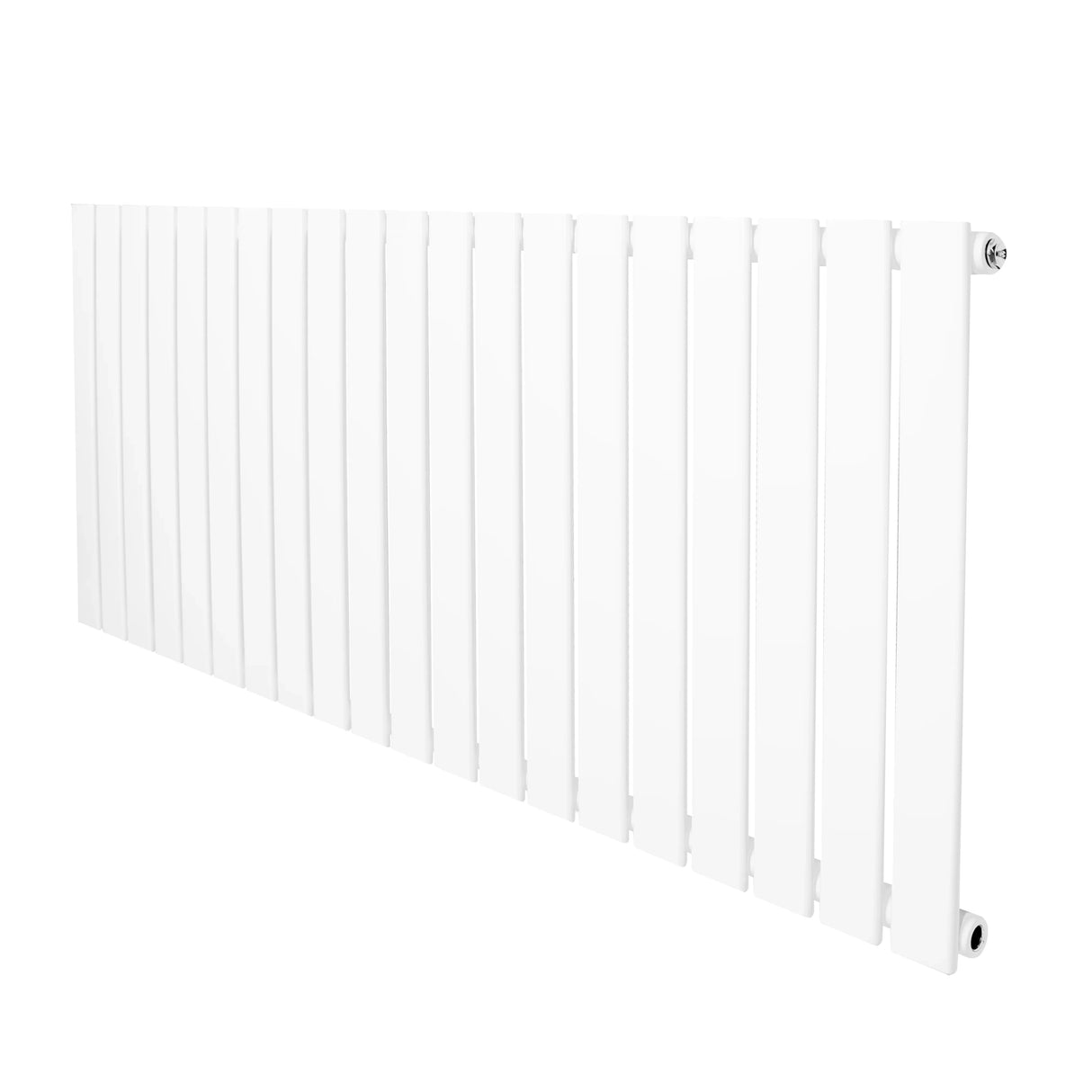 Flat single column radiator in sleek white finish, measuring 600 x 1400mm, featuring a modern, minimalist design with vertical slats