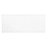 Flat single column radiator in white, measuring 600 x 1400mm, featuring a sleek, modern design with vertical slats and a smooth finish