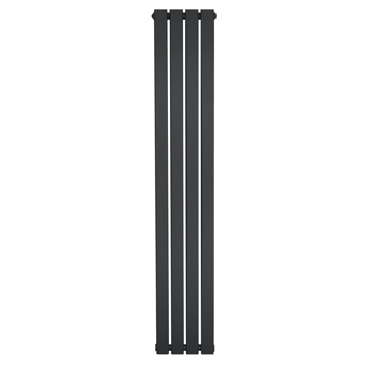 Flat single column radiator in anthracite grey, measuring 1600 x 280mm, featuring a sleek, modern design with a smooth finish