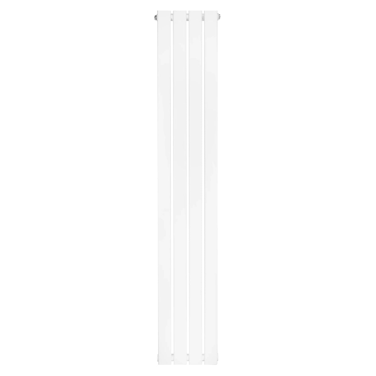 Flat single column radiator in sleek white finish, measuring 1600 x 280mm, featuring a modern, minimalist design with smooth vertical lines
