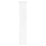 Flat single column radiator in sleek white finish, measuring 1600 x 280mm, featuring a modern, minimalist design with smooth vertical lines