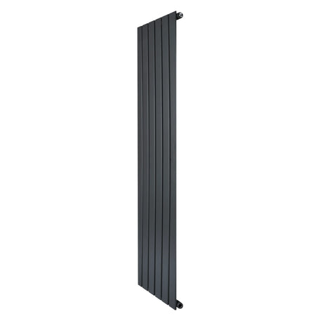 Flat single column radiator in anthracite grey, 1600 x 420mm, featuring a sleek, vertical design with a smooth, modern finish