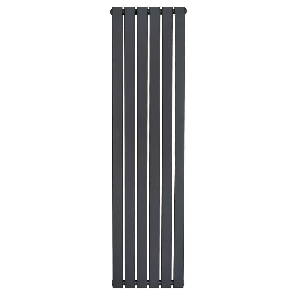 Flat single column radiator in anthracite grey, 1600 x 420mm, featuring a sleek, modern design with a smooth matte finish and vertical lines