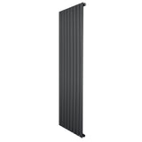 Flat single column radiator in anthracite grey, 1600 x 560mm, featuring a sleek vertical design with a smooth, matte finish