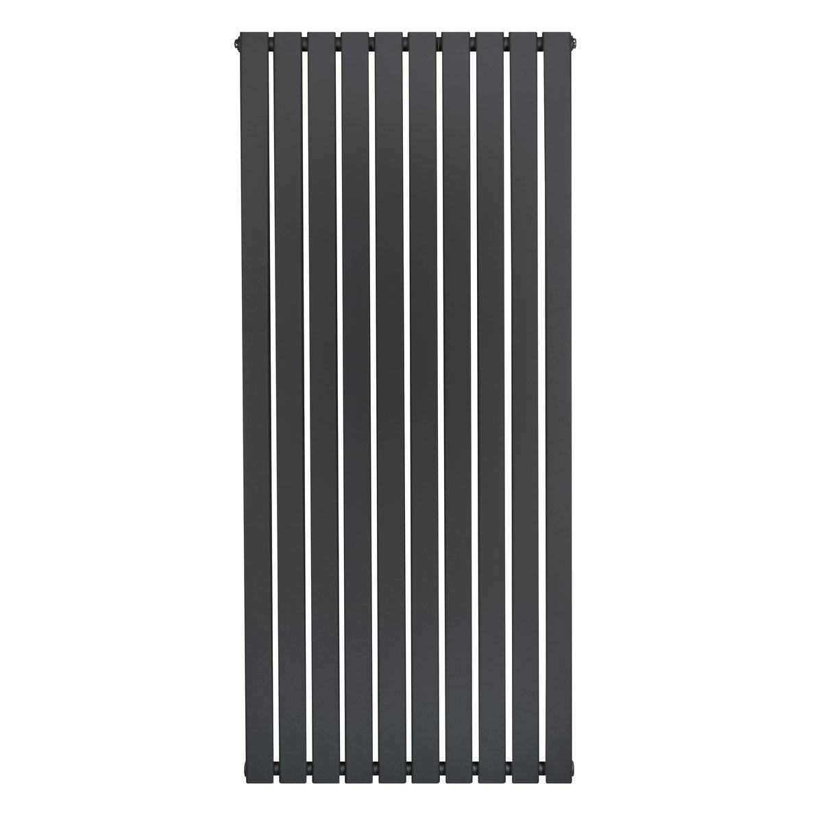 Flat single column radiator in anthracite grey, 1600 x 700mm, featuring a sleek vertical design with smooth, modern lines