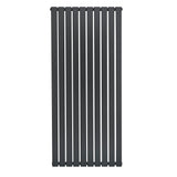 Flat single column radiator in anthracite grey, 1600 x 700mm, featuring a sleek vertical design with smooth, modern lines