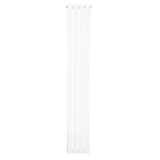 Flat single column radiator in sleek white finish, measuring 1800 x 280mm, featuring a modern, minimalist design with smooth vertical lines