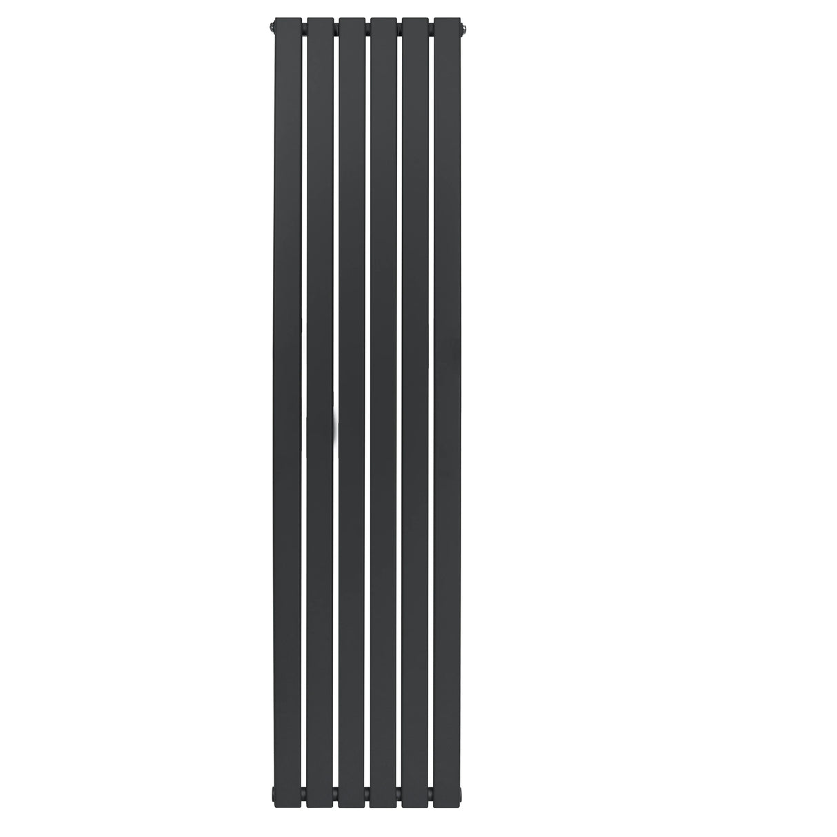 Flat single column radiator in anthracite grey, 1800 x 420mm, featuring a sleek, modern design with vertical slats and a smooth finish