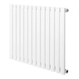 Oval single column radiator in sleek white finish, measuring 600 x 780mm, featuring smooth, modern lines and a minimalist design