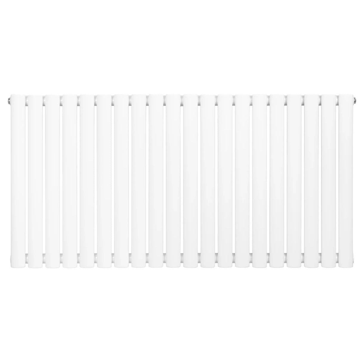 Oval single column radiator in white, 600 x 1200mm, featuring a sleek design with smooth, rounded edges and vertical fins for efficient heating