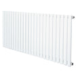 Oval single column radiator in sleek white finish, measuring 600 x 1440mm, featuring smooth, rounded edges and a modern design