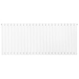 Oval single column radiator in sleek white finish, measuring 600 x 1440mm, featuring smooth, rounded edges and vertical lines