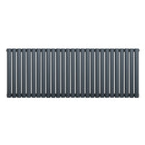 Oval single column radiator in anthracite grey, 600 x 1620mm, featuring sleek, elongated vertical tubes for modern heating solutions