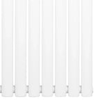 Oval single column radiator in sleek white finish, featuring smooth, rounded edges and a modern design, ideal for efficient heating