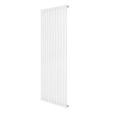 Sleek white oval single column radiator, 1600 x 600mm, featuring a modern design with smooth, vertical lines and a glossy finish