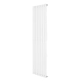 Oval single column radiator in sleek white finish, measuring 1800 x 480mm, featuring a modern vertical design with smooth lines
