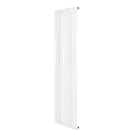 Oval single column radiator in sleek white finish, measuring 1800 x 480mm, featuring a modern vertical design with smooth lines