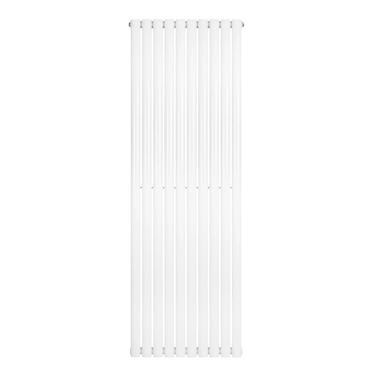 Sleek white oval single column radiator, 1800 x 600mm, featuring a smooth finish and vertical design for modern interiors