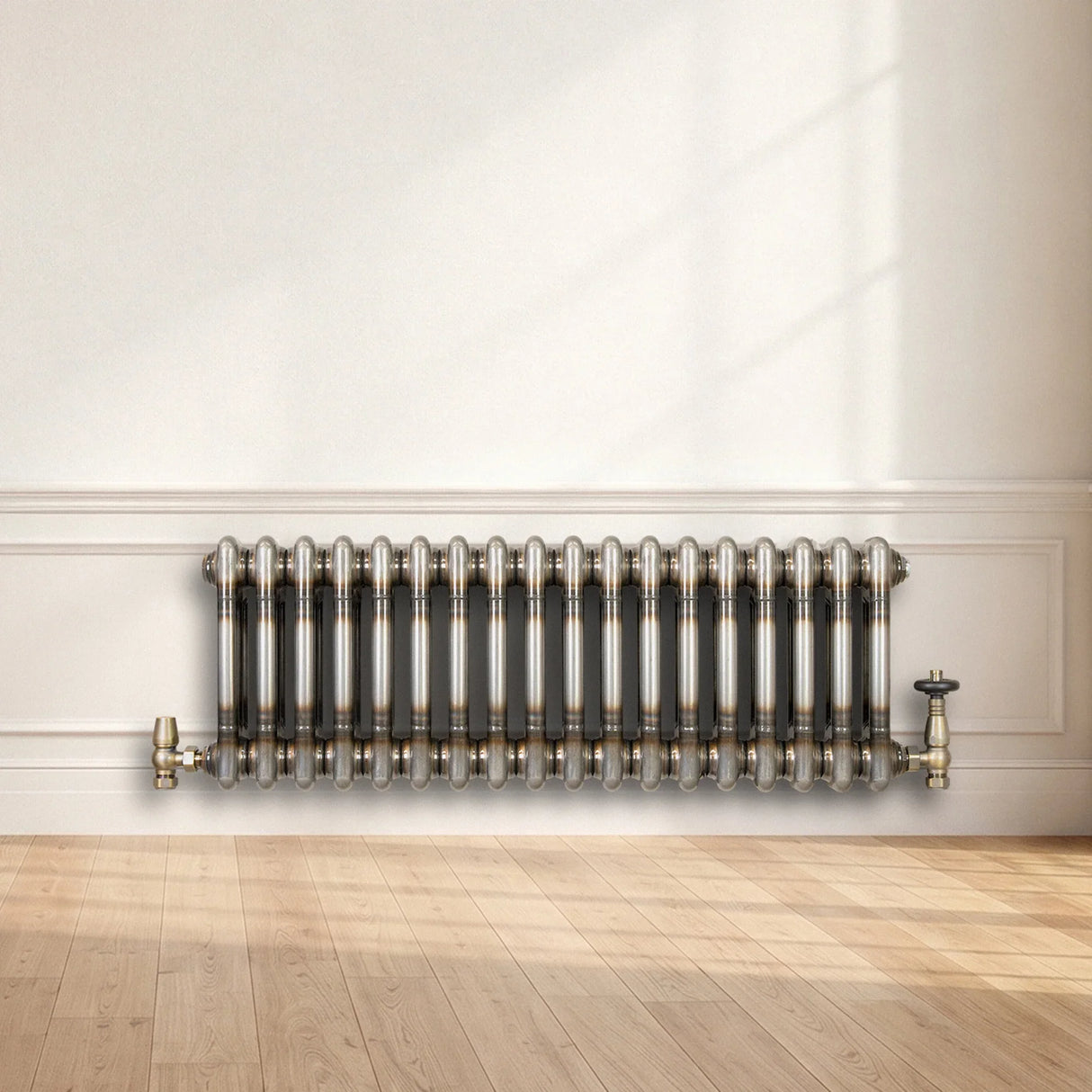 Traditional 2 Column Radiator - 300 x 830mm - Raw Metal