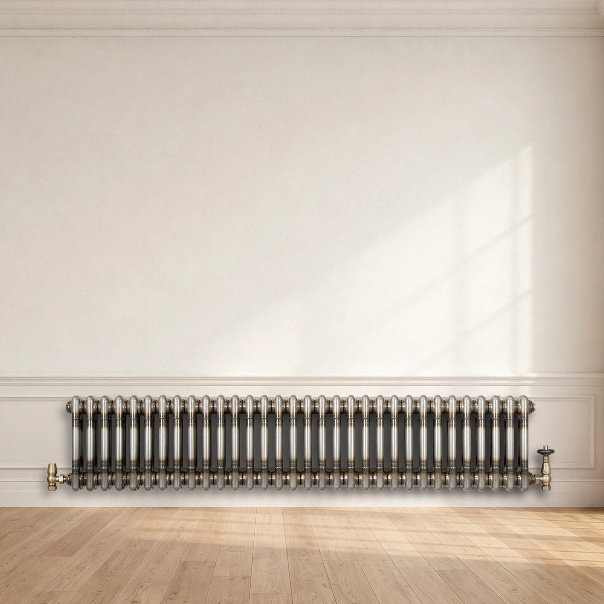 Traditional 2 Column Radiator - 300 x 1460mm - Raw Metal