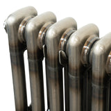 Traditional 2 Column Radiator - 600 x 605mm - Raw Metal