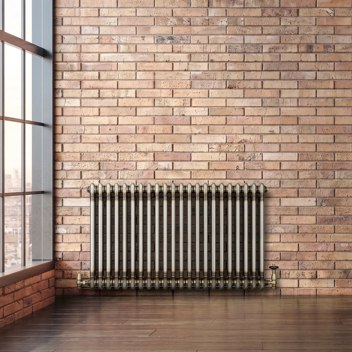Traditional 2 Column Radiator - 600 x 1010mm - Raw Metal