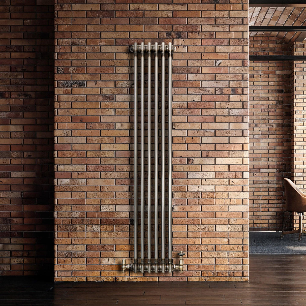 Traditional 2 Column Radiator - 1500 x 290mm - Raw Metal