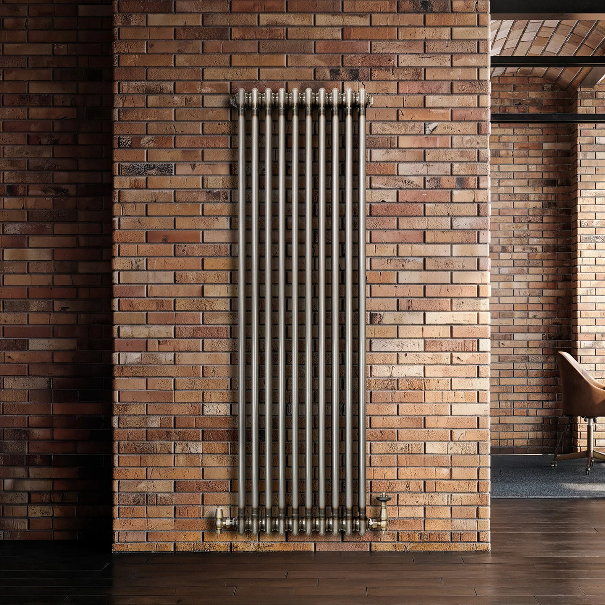 Traditional 2 Column Radiator - 1500 x 470mm - Raw Metal