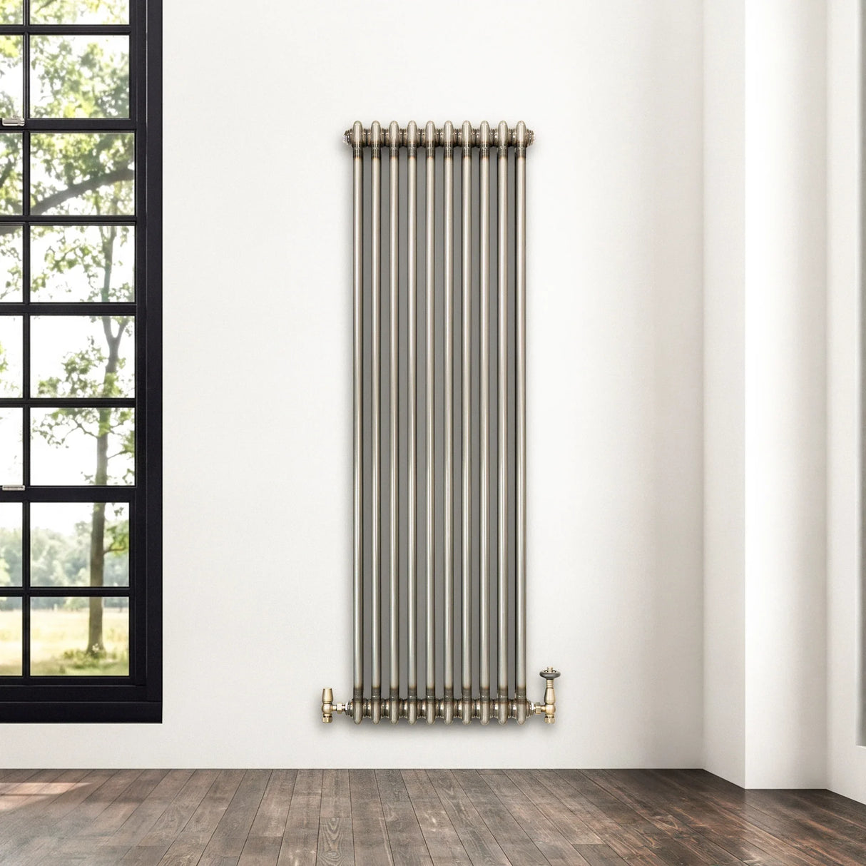Traditional 2 Column Radiator - 1500 x 470mm - Raw Metal