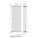 Traditional 2 Column Radiator - 1500 x 560mm - Raw Metal
