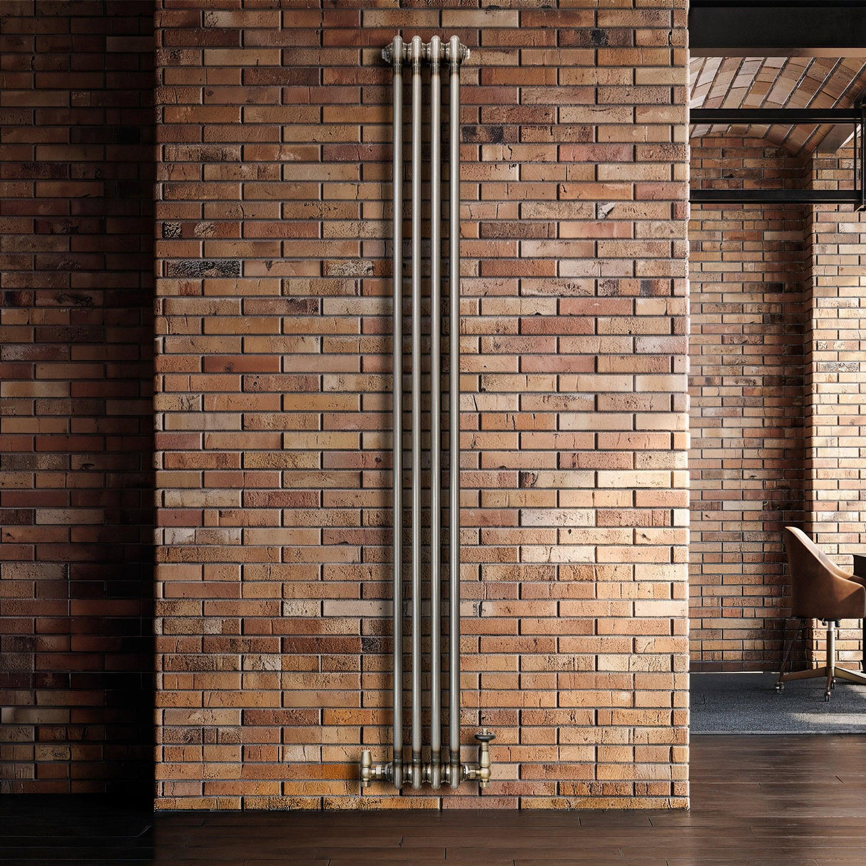 Traditional 2 Column Radiator - 1800 x 200mm - Raw Metal