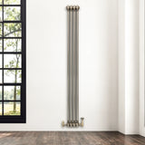 Traditional 2 Column Radiator - 1800 x 200mm - Raw Metal