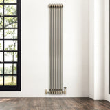 Traditional 2 Column Radiator - 1800 x 290mm - Raw Metal
