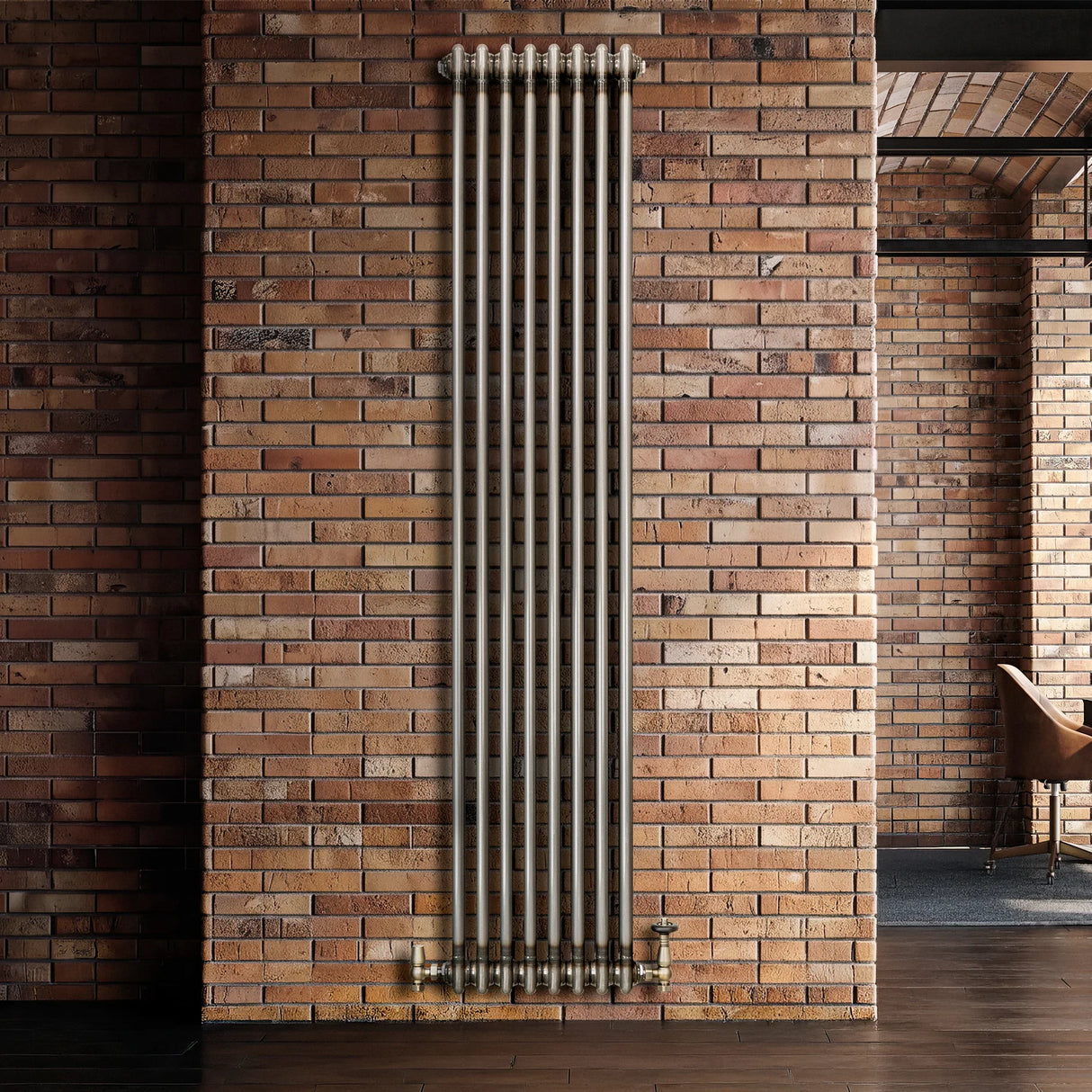 Traditional 2 Column Radiator - 1800 x 380mm - Raw Metal