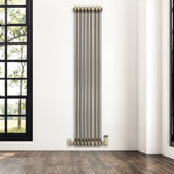 Traditional 2 Column Radiator - 1800 x 380mm - Raw Metal