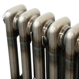 Traditional 3 Column Radiator - 1500 x 200mm - Raw Metal