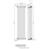Traditional 3 Column Radiator - 1500 x 380mm - Raw Metal