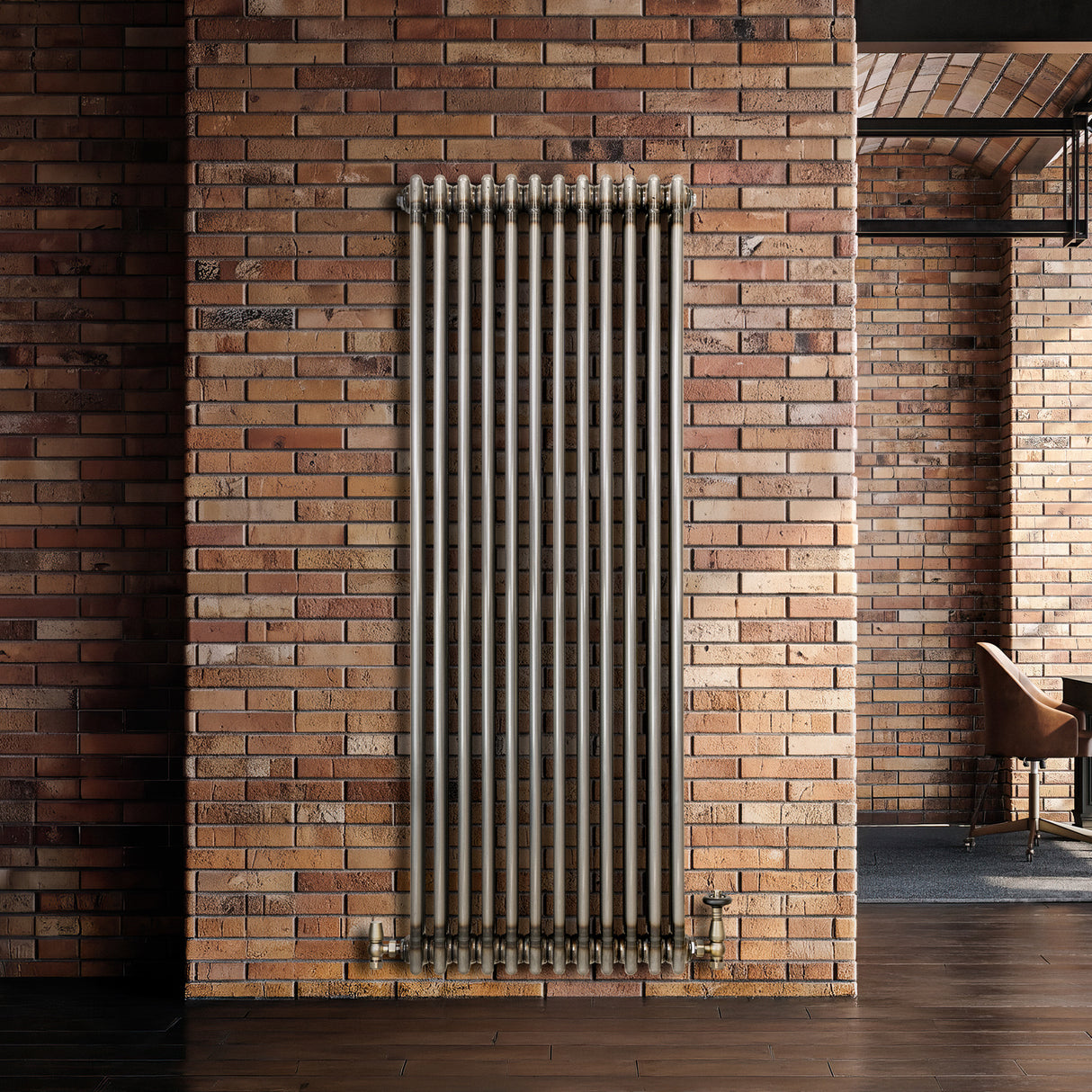 Traditional 3 Column Radiator - 1500 x 560mm - Raw Metal