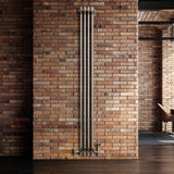 Traditional 3 Column Radiator - 1800 x 200mm - Raw Metal